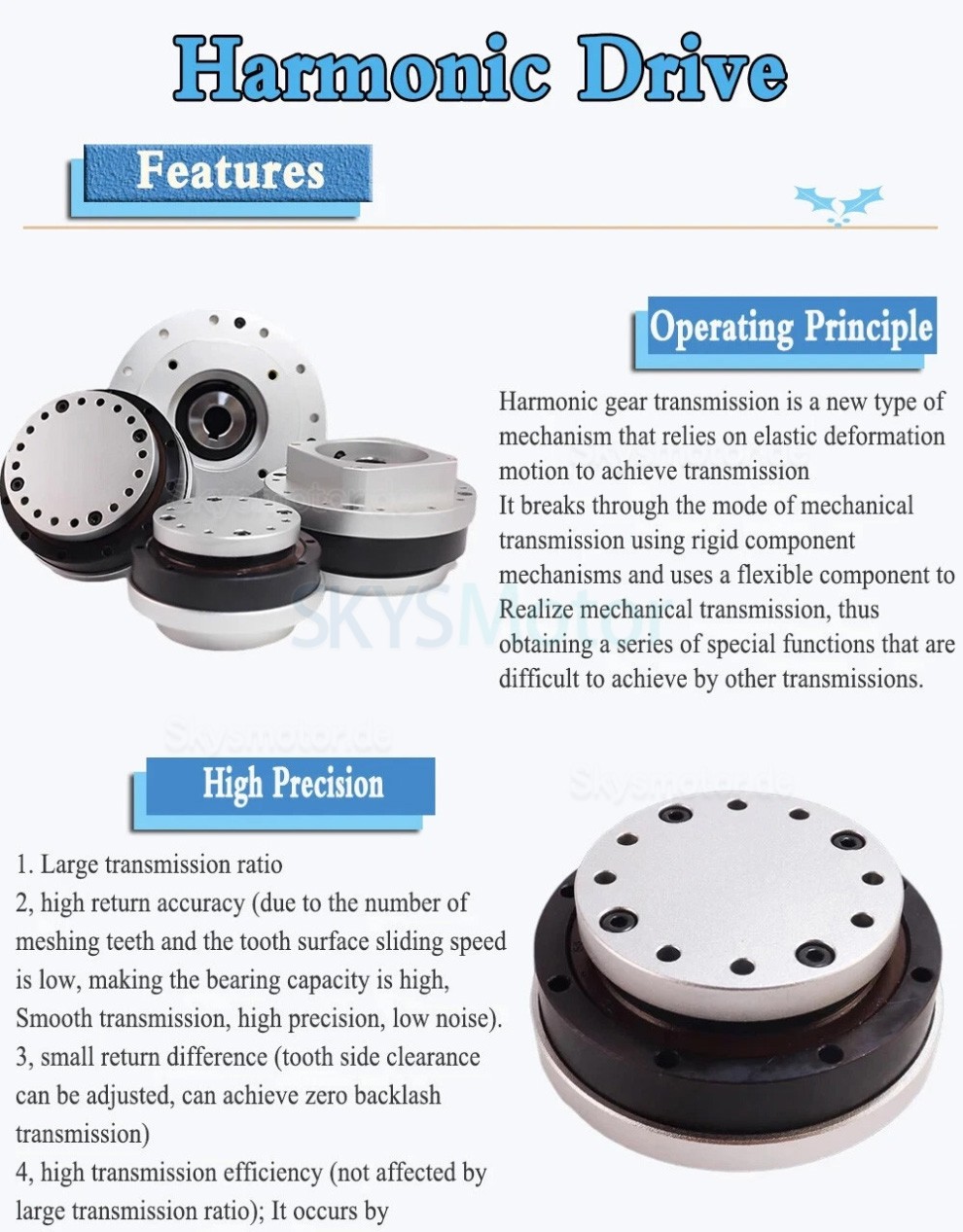 FA-Serie spannungswellengetriebe untersetzung 30:1/50:1/80:1/100:1/120:1 f&uuml;r servomotoren