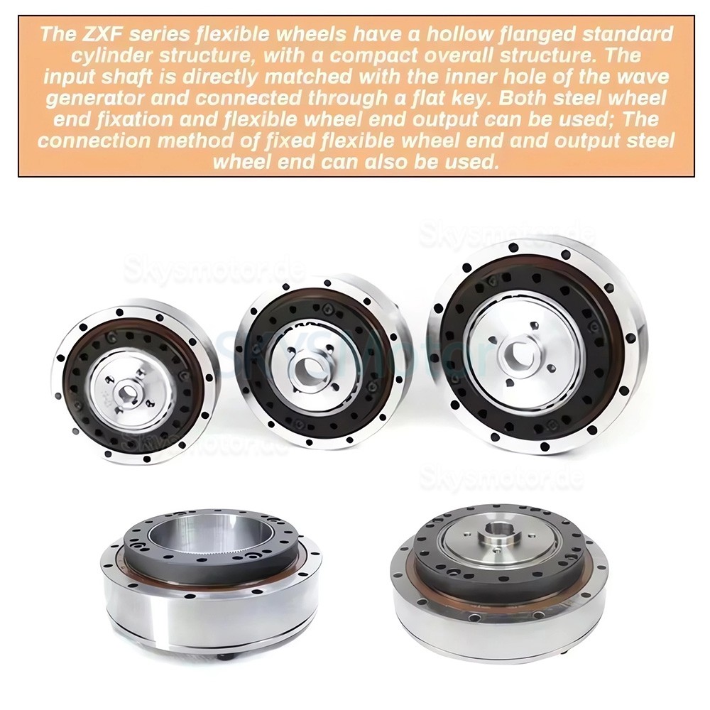 ZXF-Serie spannungswellengetriebe untersetzung 30:1/50:1/80:1/100:1/120:1/160:1 f&uuml;r schritt-/servomotoren