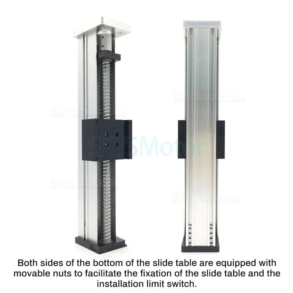 Vollst&auml;ndig abgedichtetes CNC-Linearf&uuml;hrungsmodul, Kugelgewindespindel Lineartisch QMF40 mit Schrittmotor und Treiber