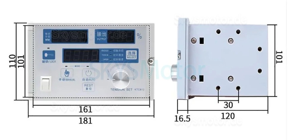 FZ-K Serie Hohlwellen Magnetpartikelbremsensatz mit automatischem magnetischer Pulverspannungsregler KC-812 (mit Hall-Sensor)