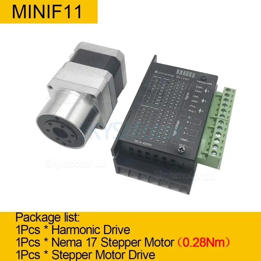 MINIS/MINIF Serie Wellgetriebe Schrittmotor mit 30:1/50:1/100:1 Wellgetriebe 