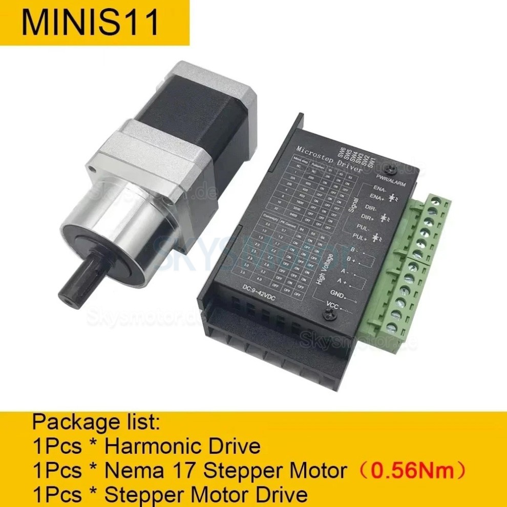 MINIS/MINIF Serie Wellgetriebe Schrittmotor mit 30:1/50:1/100:1 Wellgetriebe 