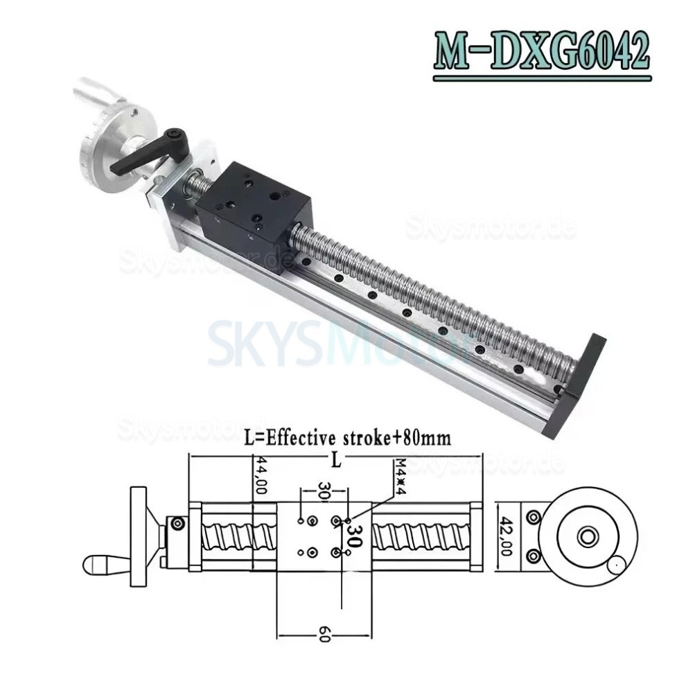 Manueller Lineartisch OSP001605 Linearaktuatoren, CNC-Schlitten mit Handrad