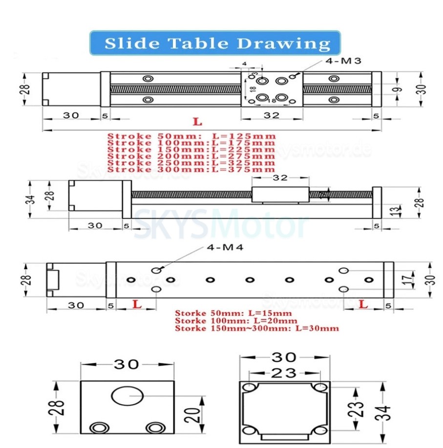 CNC Trapezgewindespindeltisch OSP001607 Motorisierter Lineartisch mit Nema 11 Schrittmotor CNC Trapezgewindespindeltisch OSP001607 Motorisierter Lineartisch mit Nema 11 Schrittmotor