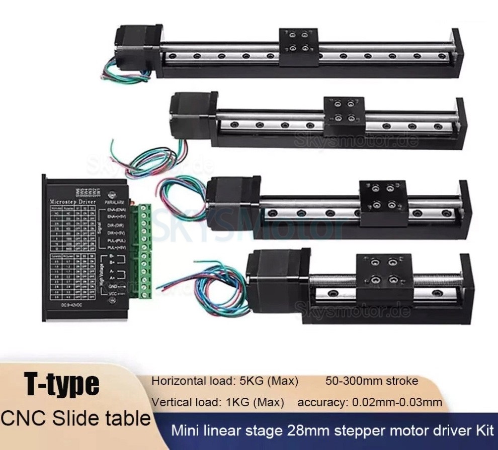 CNC Trapezgewindespindeltisch OSP001607 Motorisierter Lineartisch mit Nema 11 Schrittmotor CNC Trapezgewindespindeltisch OSP001607 Motorisierter Lineartisch mit Nema 11 Schrittmotor