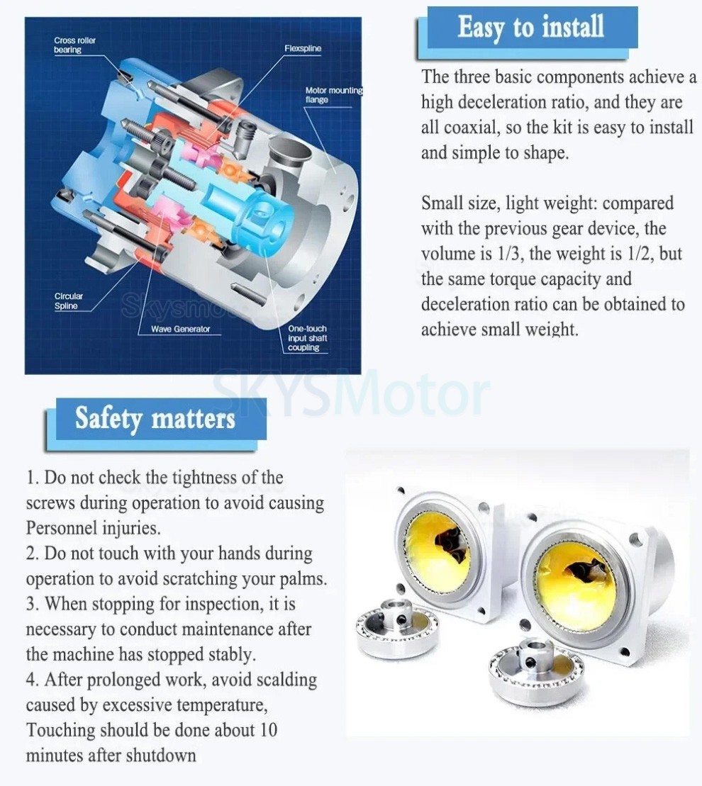 MINIS/MINIF Serie Wellgetriebe Schrittmotor mit 30:1/50:1/100:1 Wellgetriebe 