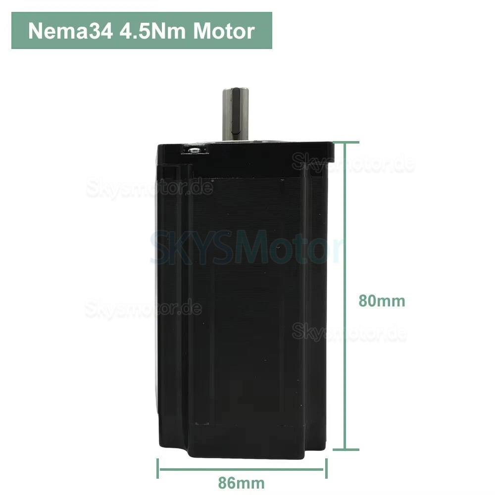 NEMA 34 Schrittmotor 86BYGH9945A3J14 4,5/8,5/12 Nm 3-phasig 1,8° für mittelgroße CNC-Fräsmaschinen/Router NEMA 34 Schrittmotor 86BYGH9945A3J14 4,5/8,5/12 Nm 3-phasig 1,8° für mittelgroße CNC-Fräsmaschinen/Router