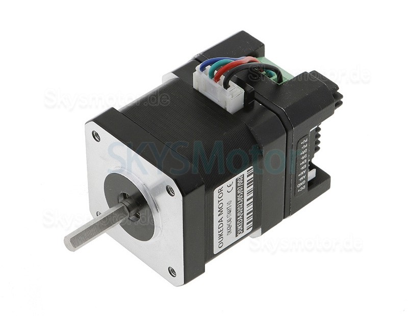 OUKEDA Nema 17 Integriertem Schrittmotor mit Treiber OK42HC40-174AYT-IO 1,8 Deg 0,44Nm 1,68A 2 Phasen 12-40VDC