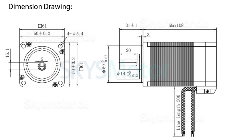 300W 24V/48V Bürstenlose DC Motor & BLDC Motorsteuerung Kit OK60BLS108-430-30J5+OK3BL30ZR 95,55Ncm 3000U/min 3 Phasen