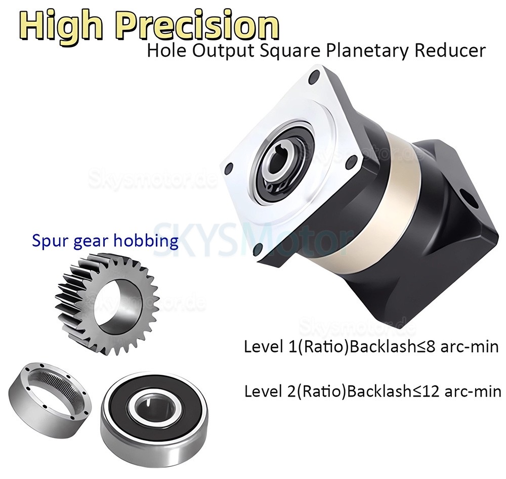 PFN60-160 Serie Planetengetriebe mit Hohlbohrung, Untersetzung 3:1 - 100:1, f&uuml;r NEMA 23, 34 Schrittmotoren und 80/110/130/180 mm Servomotoren