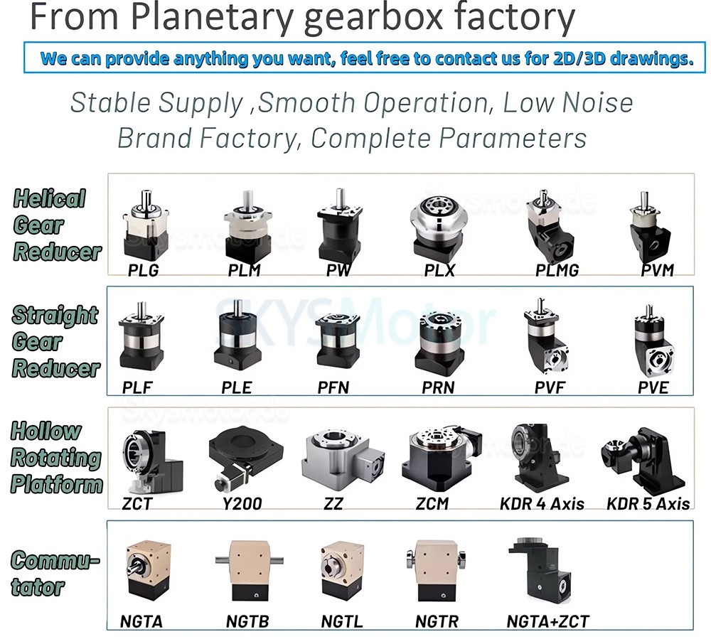 PFN60-160 Serie Planetengetriebe mit Hohlbohrung, Untersetzung 3:1 - 100:1, f&uuml;r NEMA 23, 34 Schrittmotoren und 80/110/130/180 mm Servomotoren