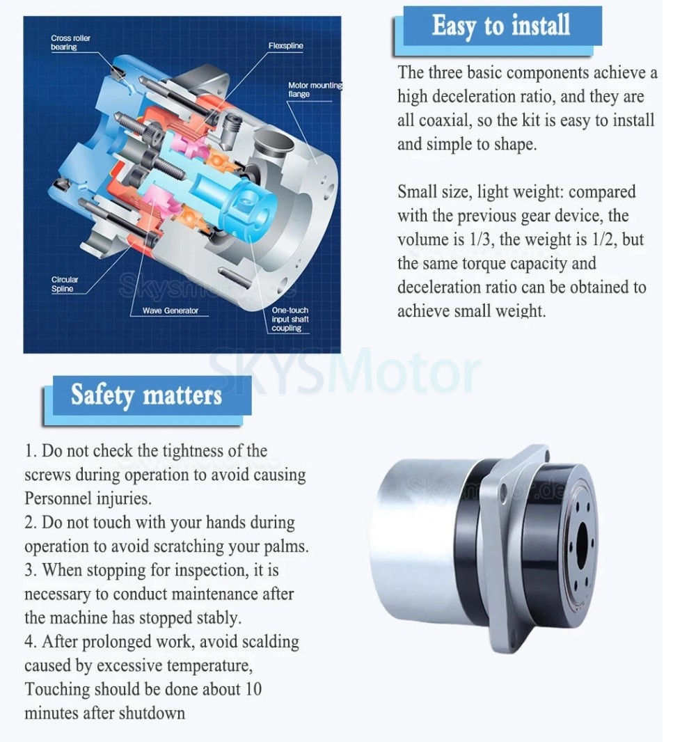 PG-Serie spannungswellengetriebe, übersetzungsverhältnis 50:1/80:1/100:1, 20 bogensekunden PG-Serie spannungswellengetriebe, übersetzungsverhältnis 50:1/80:1/100:1, 20 bogensekunden