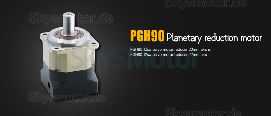 PGH090 Serie Schrägverzahntes Planetengetriebe, Eingangswelle 19mm für Nema 34 Schrittmotor / 80-90mm Servomotor
