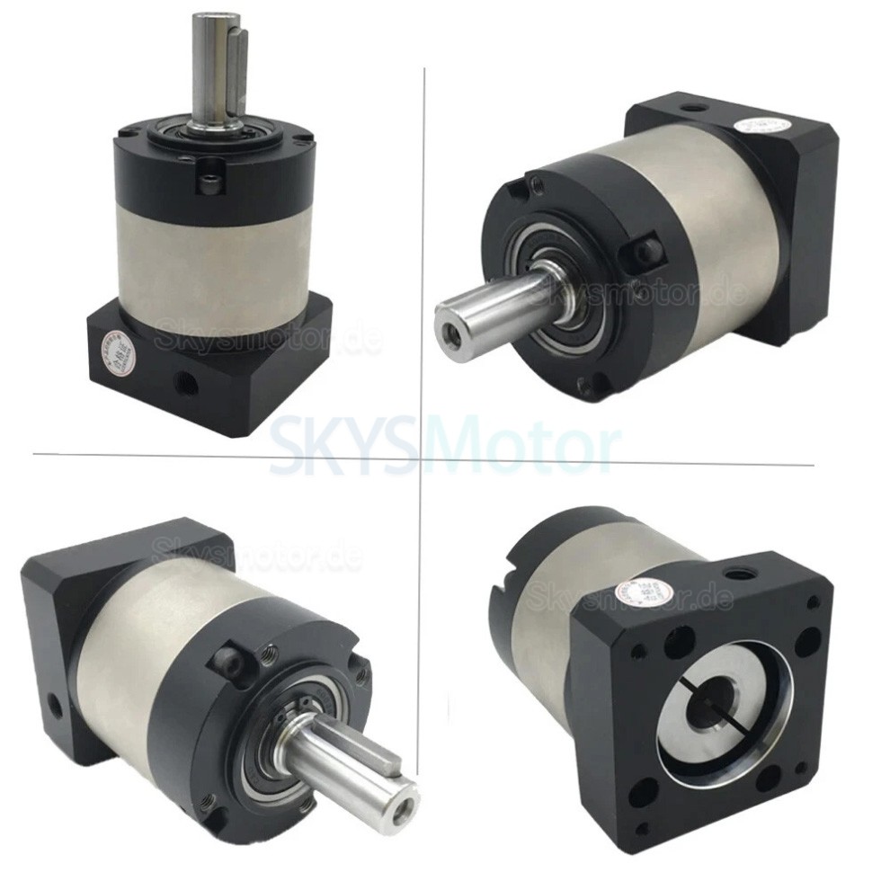 PLE090 Serie Nema 34 Planetengetriebe, Übersetzung 3:1 - 100:1 für NEAM34 Schrittmotor, 80 mm / 90 mm Servomotor PLE090 Serie Nema 34 Planetengetriebe, Übersetzung 3:1 - 100:1 für NEAM34 Schrittmotor, 80 mm / 90 mm Servomotor