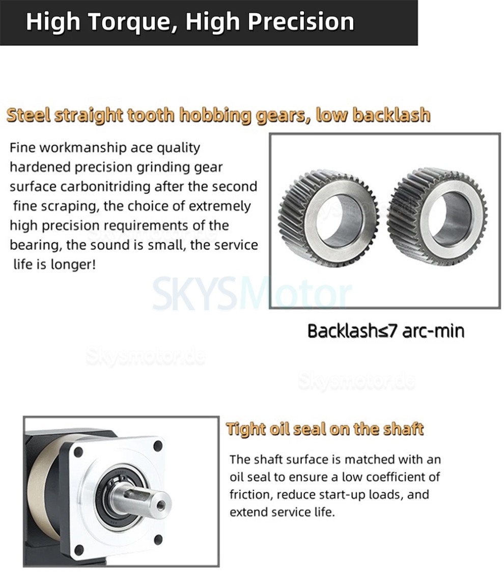 PLF090-Serie Planetengetriebe Nema 34, Übersetzung 3:1 – 100:1 für NEAM34-Schrittmotoren, 80-mm-Servomotoren, 750 W PLF090-Serie Planetengetriebe Nema 34, Übersetzung 3:1 – 100:1 für NEAM34-Schrittmotoren, 80-mm-Servomotoren, 750 W