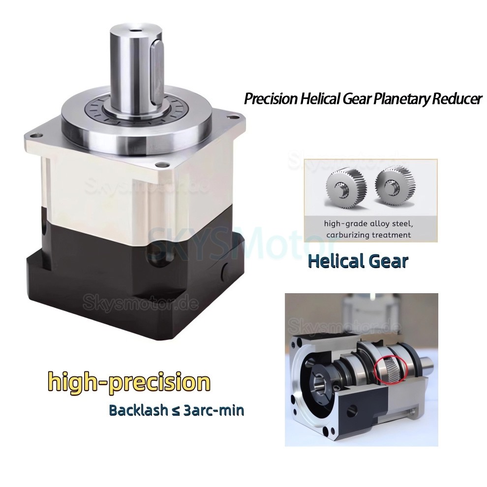 PLG042 schr&auml;gverzahntes planetengetriebe untersetzung 4:1 - 100:1, f&uuml;r NEMA 17 Schrittmotoren / 40-mm-Servomotoren