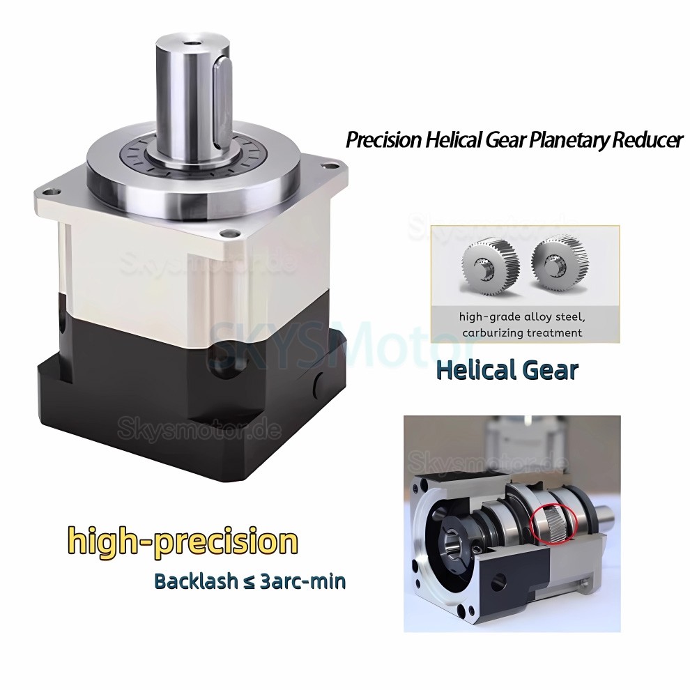 PLG090 schrägverzahntes planetengetriebe untersetzung 3:1 - 100:1, für NEMA 34 Schrittmotor / 80 mm 90 mm Servomotor 50 W 100 W PLG090 schrägverzahntes planetengetriebe untersetzung 3:1 - 100:1, für NEMA 34 Schrittmotor / 80 mm 90 mm Servomotor 50 W 100 W