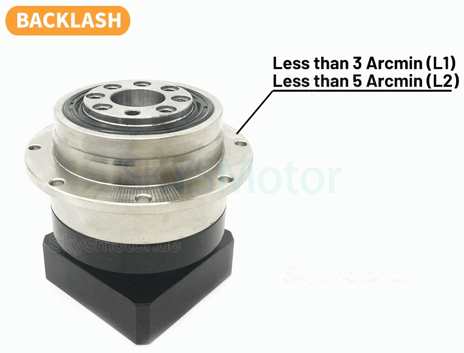 PLX060 Serie Schrägverzahntes Planetengetriebe, Flanschplattenausgabe für Nema 23 Schrittmotor / Nema 24 Servomotor