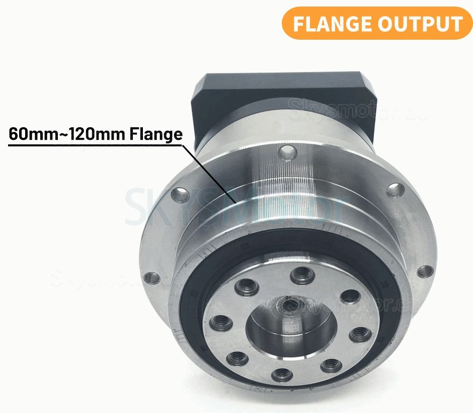 PLX060 Serie Schrägverzahntes Planetengetriebe, Flanschplattenausgabe für Nema 23 Schrittmotor / Nema 24 Servomotor