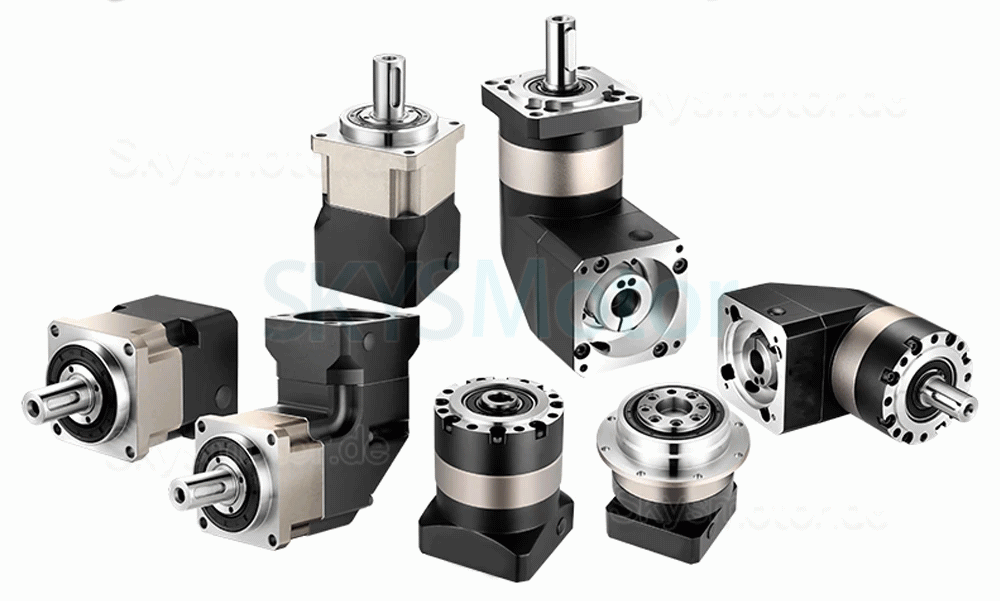 PLX060 Serie Schrägverzahntes Planetengetriebe, Flanschplattenausgabe für Nema 23 Schrittmotor / Nema 24 Servomotor