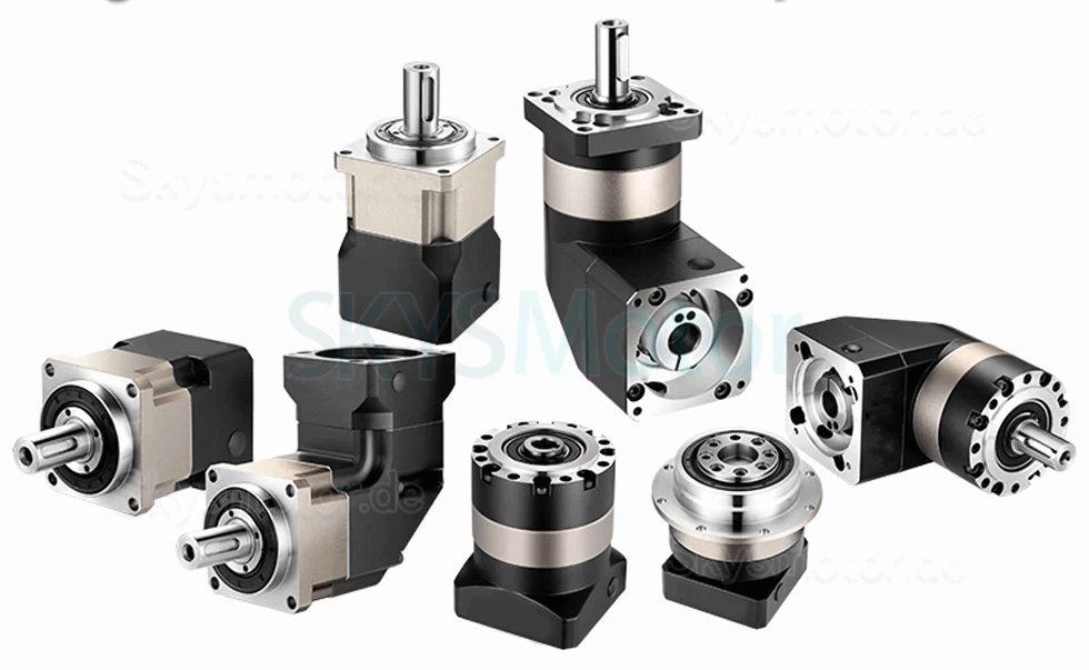 PLX120 Serie Schrägverzahntes Planetengetriebe, Flanschplattenausgabe für Nema 42 Schrittmotor und 110 mm/130 mm Servomotor