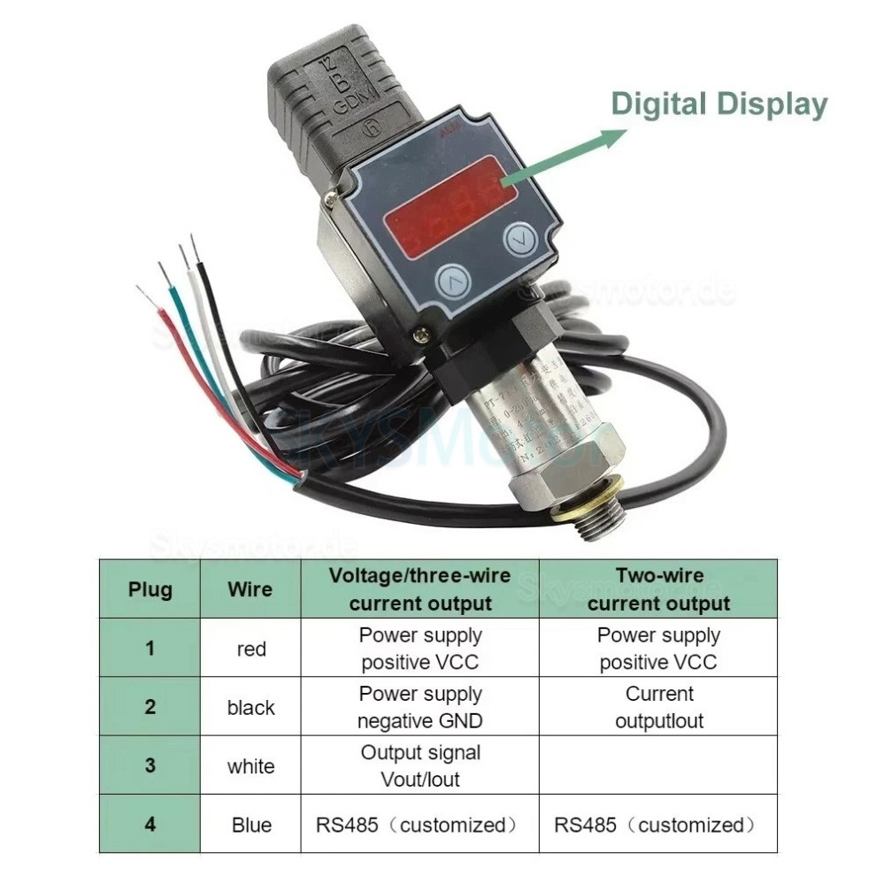 Industrieller Hydraulik Drucksensor PT-719 Drucktransmitter 0-10V 4-20mA IP65 Industrieller Hydraulik Drucksensor PT-719 Drucktransmitter 0-10V 4-20mA IP65