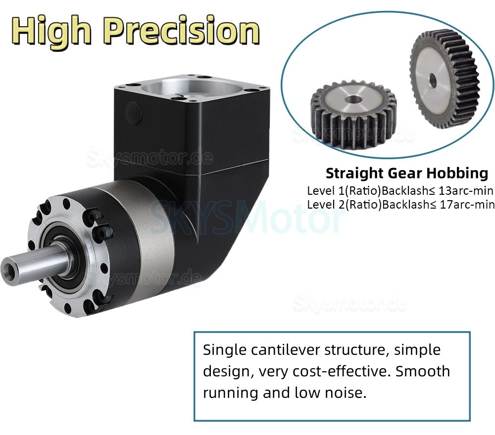 PVE060 Serie Nema 23 Winkelplanetengetriebe &Uuml;bersetzung 3:1 - 100:1 Passend f&uuml;r Nema 23 Schrittmotor/60mm Servomotor