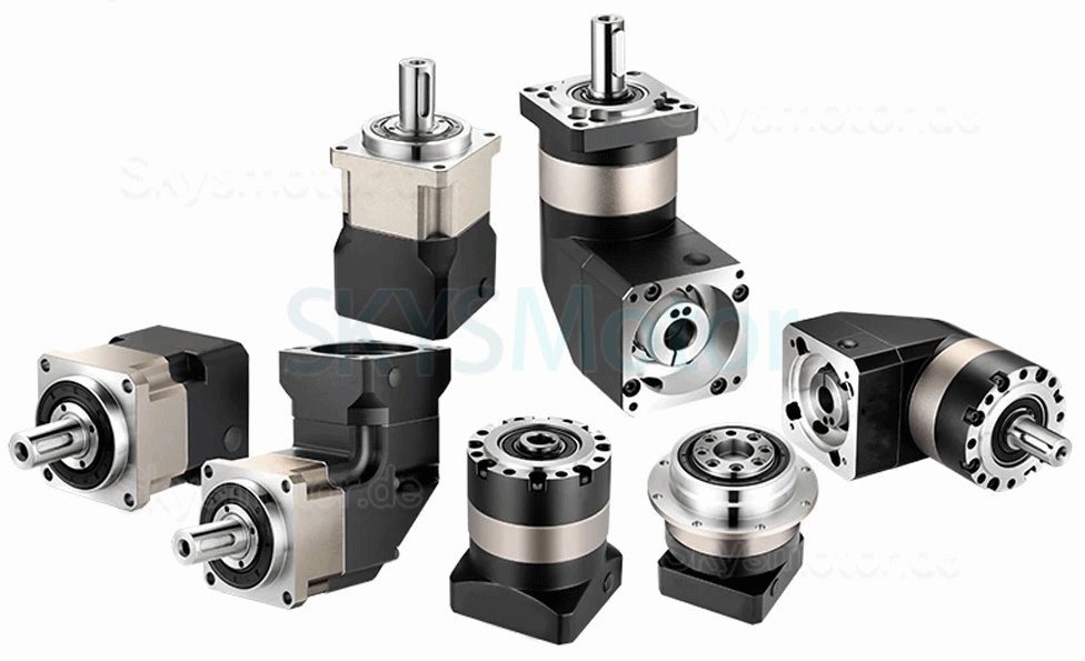 PW060 Serie Schrägverzahntes Planetengetriebe, Eingangswelle 6,35/8/9,525/11/14 mm für Nema23 Schrittmotor/Nema 24 Schrittmotor