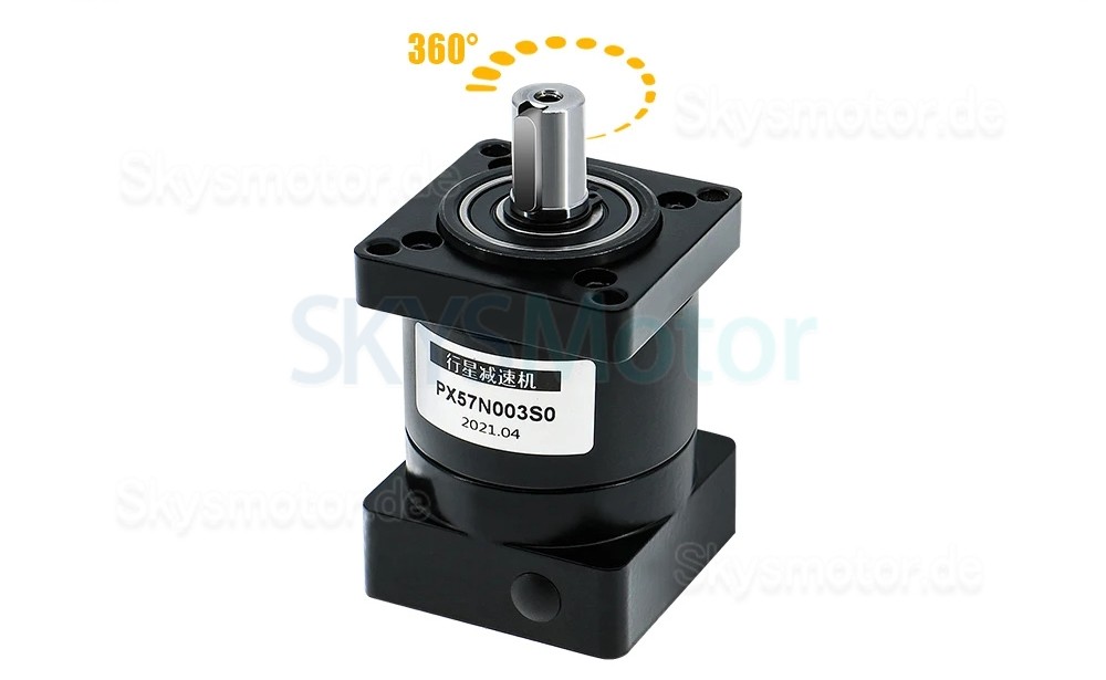 PX57 Series Nema 23 Planetengetriebe Eingangswelle 8mm Abtriebswelle 14mm