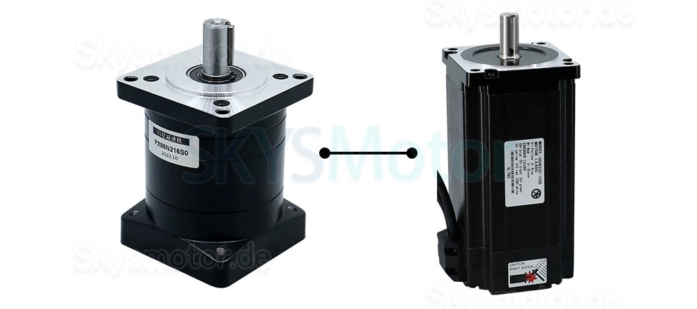 PX86 Serie Nema 34 Planetengetriebe Eingangswelle 14 mm, Ausgangswelle 16 mm