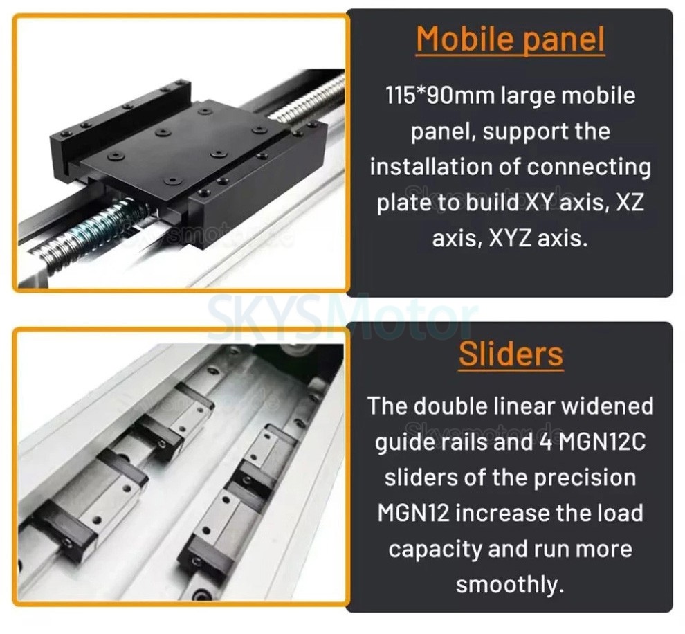 Vollständig abgedichteter manueller Kugelgewindetrieb QMF90 Manueller Lineartisch, CNC-Linearführungsmodul Vollständig abgedichteter manueller Kugelgewindetrieb QMF90 Manueller Lineartisch, CNC-Linearführungsmodul