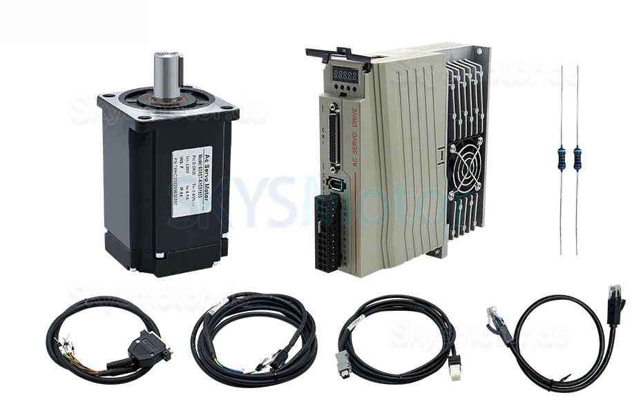 400W/600W/750W/1000W AC Servomotor mit Steuerung Set 110V / 220V 1,27Nm-3,8Nm für CNC- und SPS-Systeme