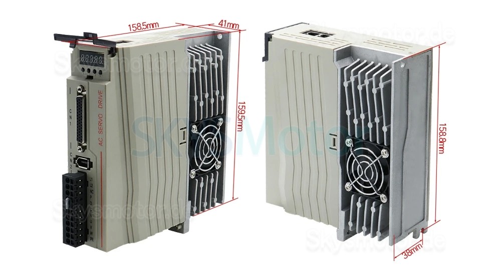 400W/600W/750W/1000W AC Servomotor mit Steuerung Set 110V / 220V 1,27Nm-3,8Nm für CNC- und SPS-Systeme