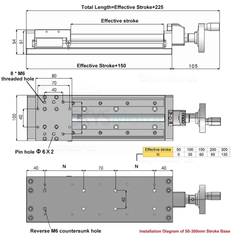 Manuell selbstverriegelnder Schiebetisch OSP001590 Manuelle Linearf&uuml;hrung, Linearaktuatoren, Z-Positioniertisch mit Digitalanzeige