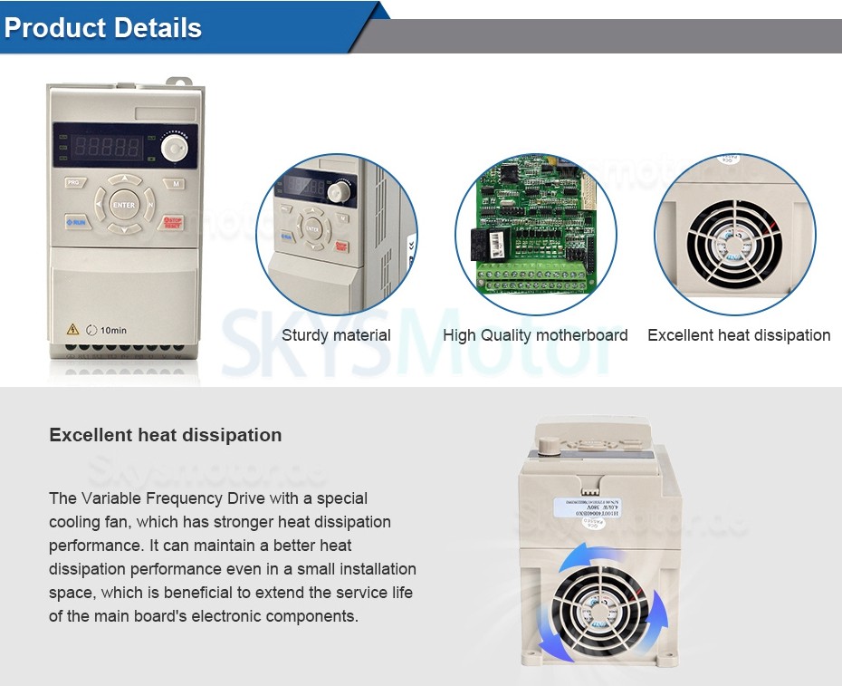 1,5KW Luftgekühlter CNC Motorspindel 400Hz ER11+ 2HP VFD Frequenzumrichter Kit VSK-ASL1.5B