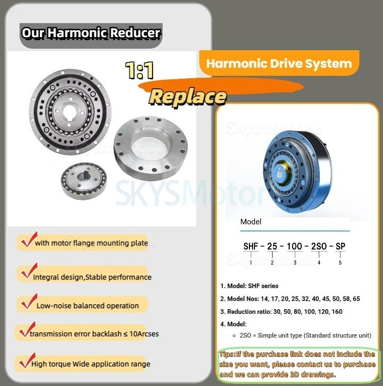 ZXF-Serie spannungswellengetriebe untersetzung 30:1/50:1/80:1/100:1/120:1/160:1 f&uuml;r schritt-/servomotoren