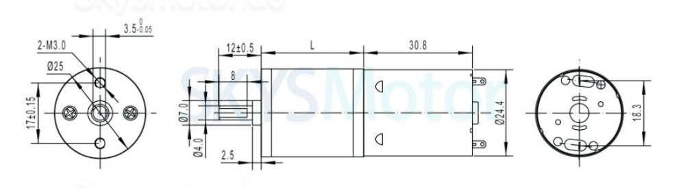 2 Stück Φ24,4mm 6V/12V Bürsten PMDC Getriebemotor PMDC Motor GM25-370CA mit Stirnradgetriebe