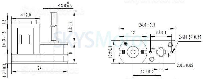 2 Stück 2,4V/5V Mini Bürsten PMDC Getriebemotor GM24-N20VA mit Stirnradgetriebe