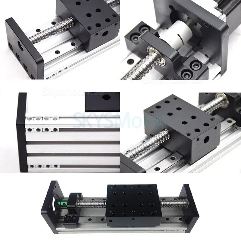 CNC-Lineartisch mit Kugelgewindetrieb und Doppelf&uuml;hrungen / Motorisierter Lineartisch mit Motor und Treiber