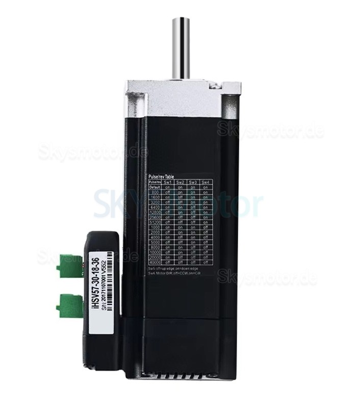 Nema 23 Integrierter AC Servomotor mit Steuerung iHSV57-30-18-36 180W 36V 0,6N.m 3 Phasen 3000U/min