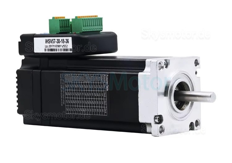 Nema 23 Integrierter AC Servomotor mit Steuerung iHSV57-30-18-36 180W 36V 0,6N.m 3 Phasen 3000U/min