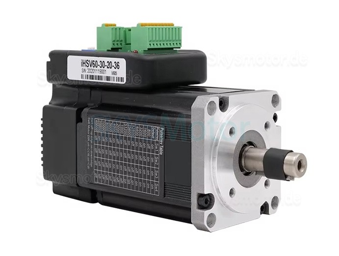 Nema 23 Integrierter AC Servomotor mit Steuerung JMC iHSV60-30-20-36 200W 36V 0,65N.m 3 Phasen 3000U/min 60 x 60mm