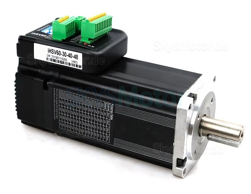 Nem23 Integrierter AC Servomotor mit Steuerung JMC iHSV60-30-40-48 400W 48V 1,27N.m 3000U/min 60 x 60mm
