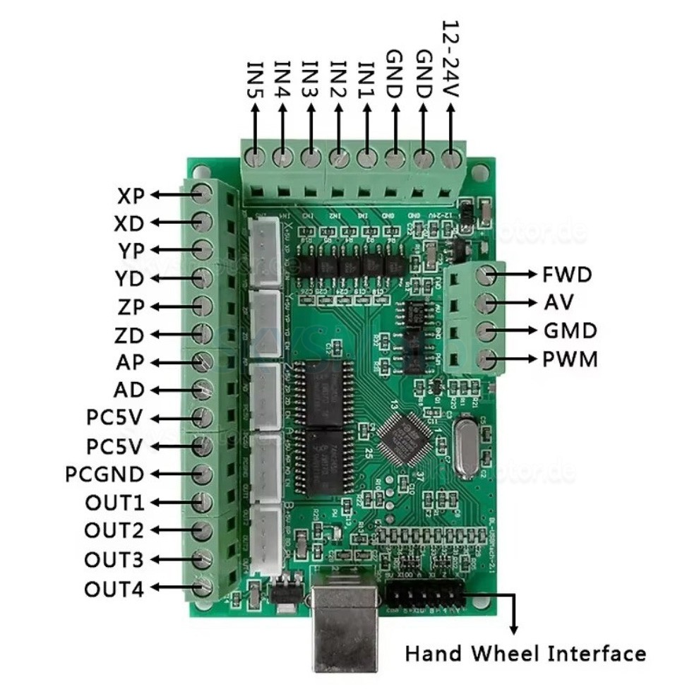 CNC Breakout Board Mach3 OSP001583 f&uuml;r MACH3 100kHz 5-Achsen Schnittstellentreiber Bewegungssteuerung